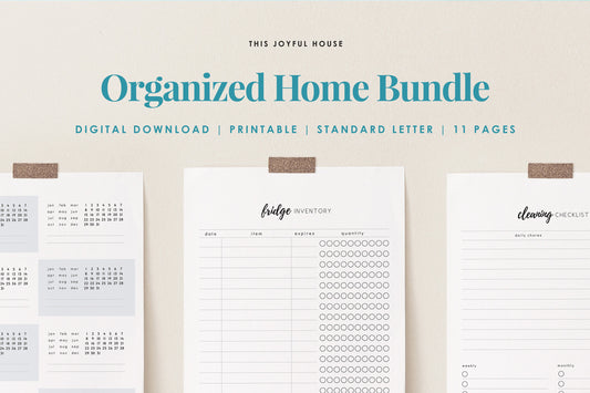 Organized Home Bundle Printable