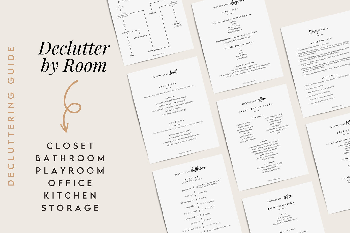Home Organizing Bundle Printable | 3 Guides for One Great Price