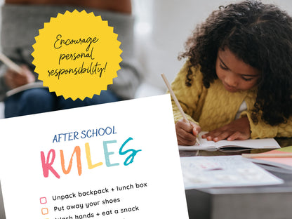 After School Rules Canva Template