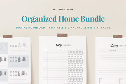 Organized Home Bundle Printable