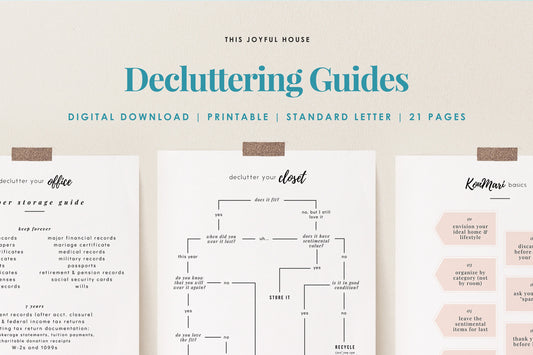 Decluttering Guide & Checklists Printable