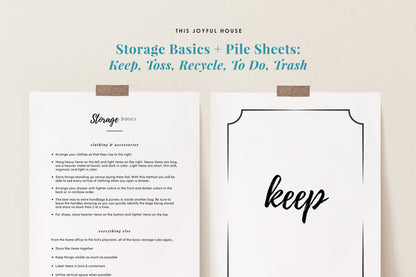 Decluttering Guide & Checklists Printable
