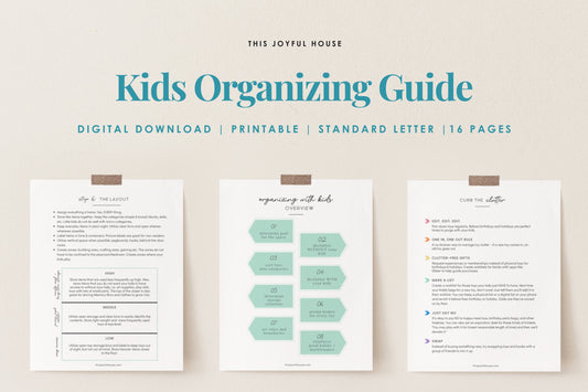 Organizing Guide for Kids Printable