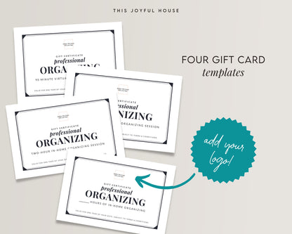 Professional Organizer Business Bundle | Customizable Canva Template