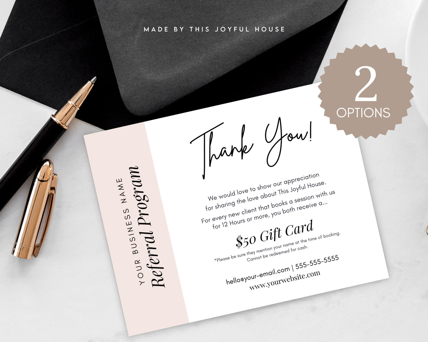 Client Referral Cards Canva Template