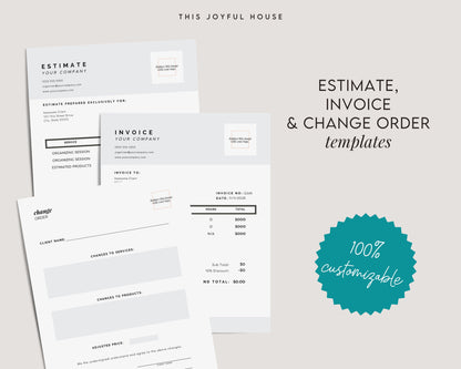 Professional Organizer Business Bundle | Customizable Canva Template