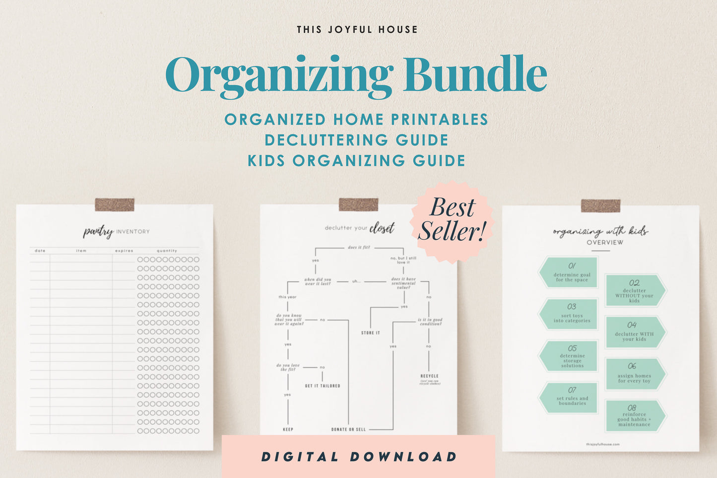 Home Organizing Bundle Printable | 3 Guides for One Great Price