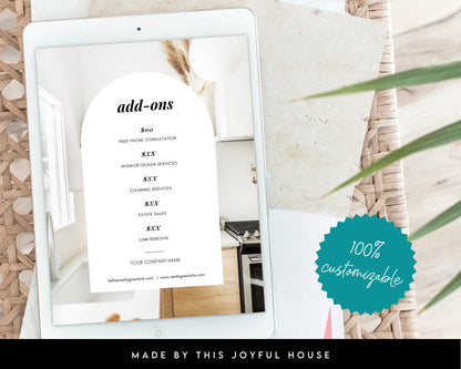 Packages & Pricing List Canva Template