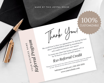 Client Referral Cards Canva Template